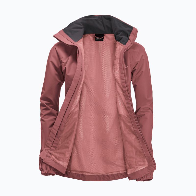 Jack Wolfskin Stormy Point 2L női esőkabát piros okkersárga 9