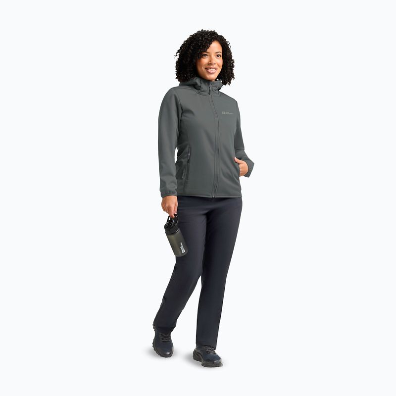 Női softshell dzseki Jack Wolfskin Windhain Hoody pala zöld 2