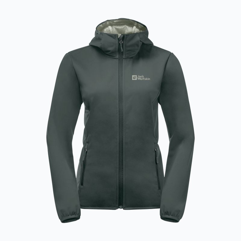Női softshell dzseki Jack Wolfskin Windhain Hoody pala zöld 8