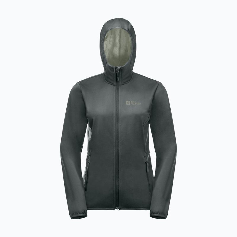 Női softshell dzseki Jack Wolfskin Windhain Hoody pala zöld 9