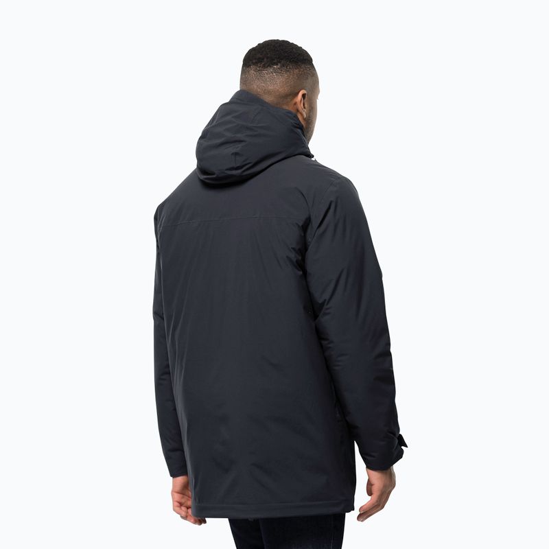 Férfi Jack Wolfskin Koenigsbau Parka pehelypaplan kabát sötét navy 2