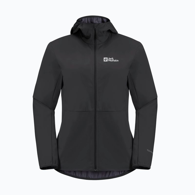 Jack Wolfskin női softshell dzseki Feldberg Hoody fekete 6