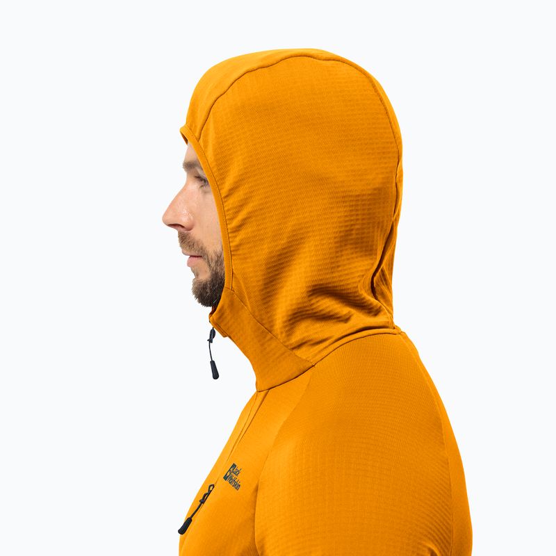 Férfi Jack Wolfskin Kolbenberg kapucnis Fz fleece pulóver sáfrányvirág 3