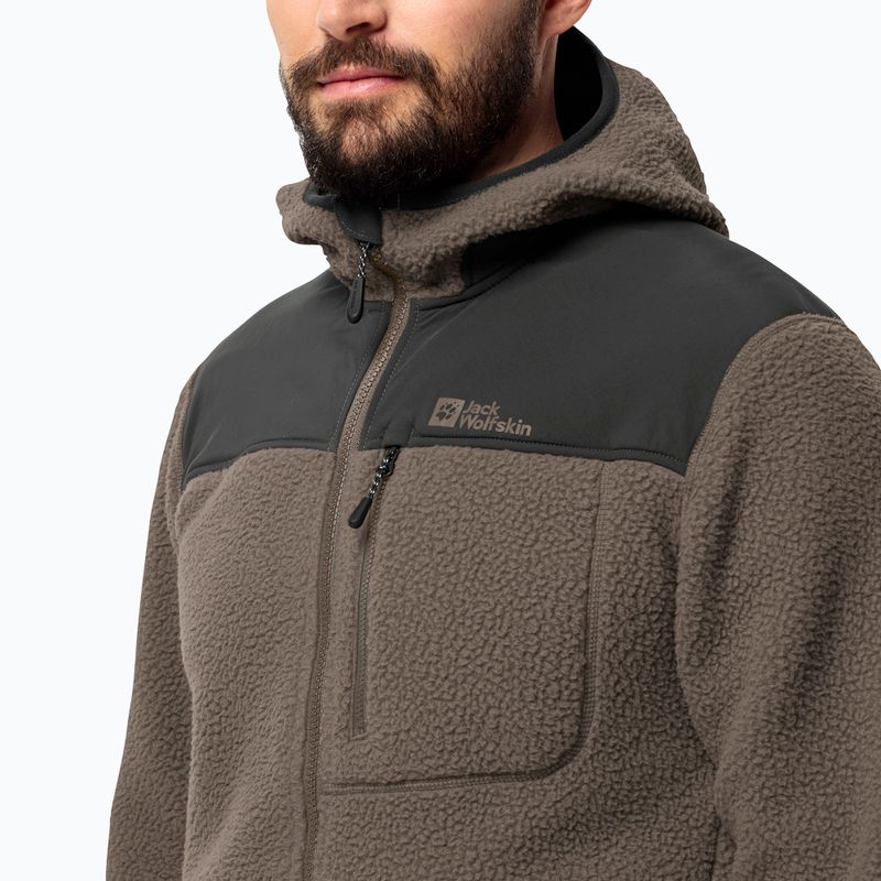 Jack Wolfskin férfi gyapjúkabát Kammweg Pile Fz hideg kávé 4