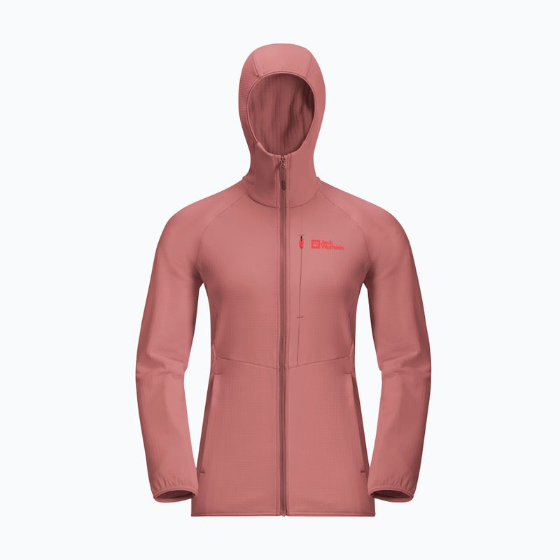 Jack Wolfskin női gyapjú kabát Kolbenberg Hooded Fz mineral red 9