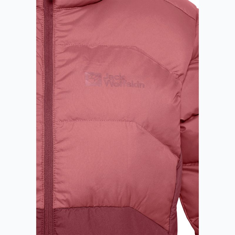 Jack Wolfskin női pehelykabát Ather Down Hoody piros okkersárga 4