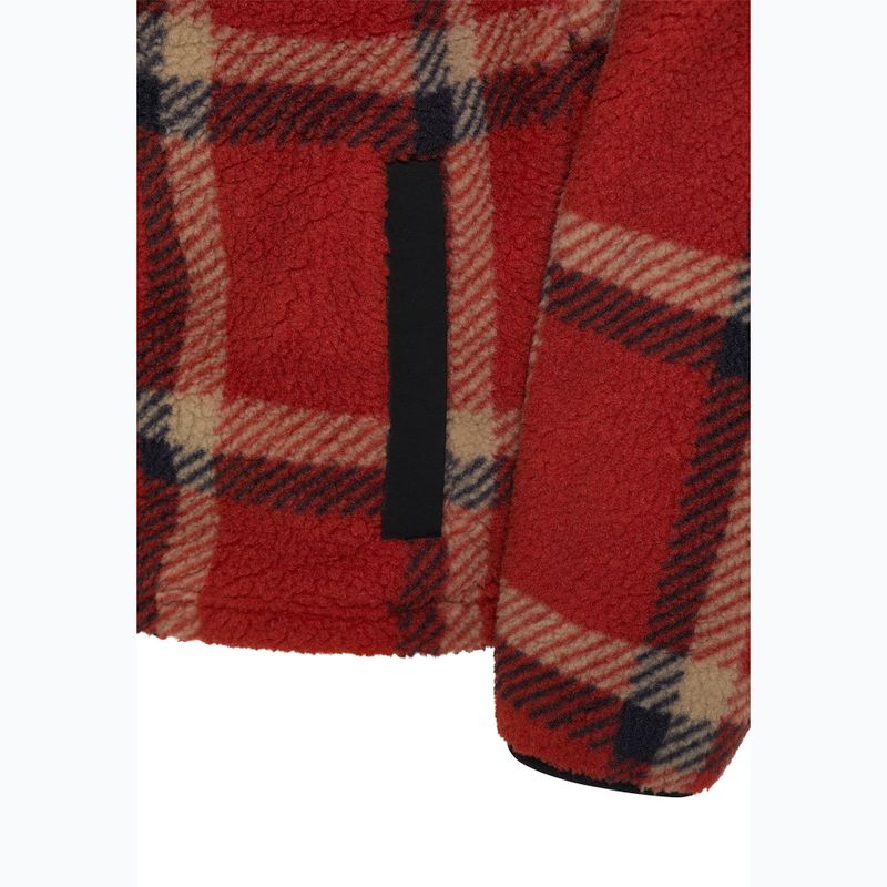 Férfi Jack Wolfskin Fleece Sweatshirt Felslicht Check intenzív rozsda 9