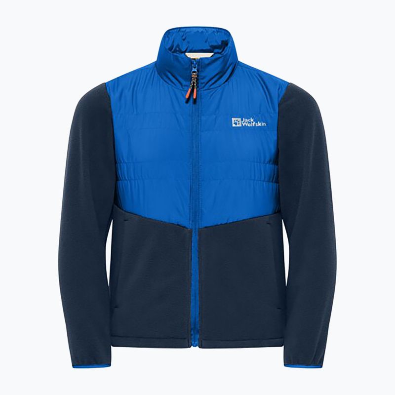 Jack Wolfskin Haldor Hybrid ropogós kobalt gyermek kabát