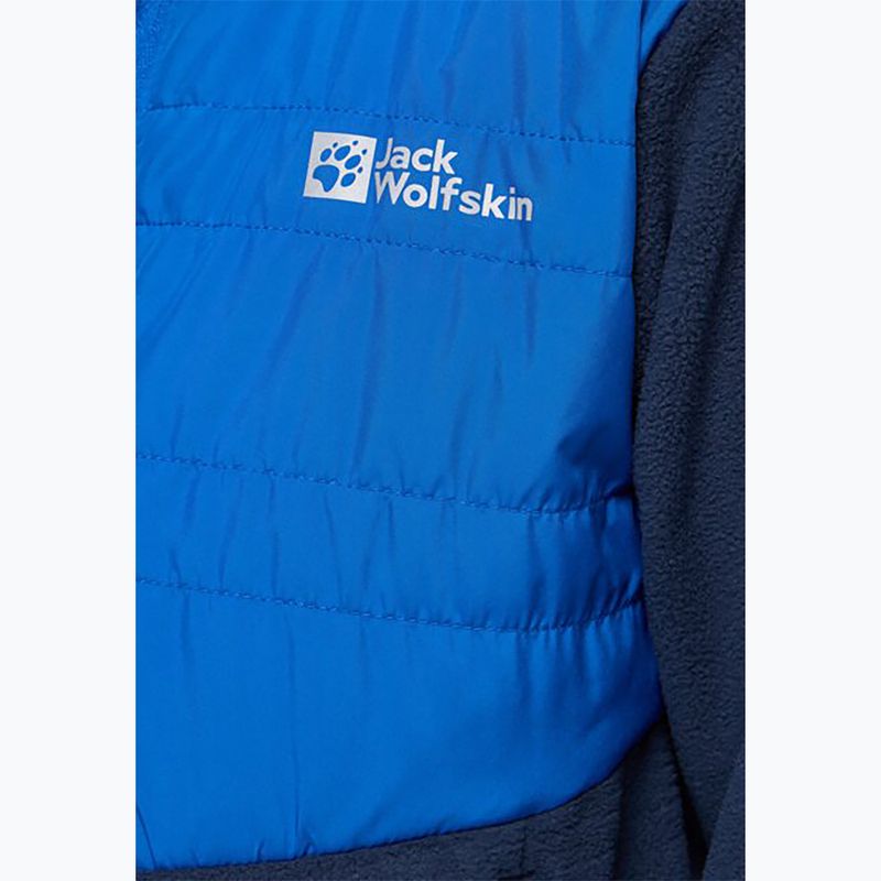 Jack Wolfskin Haldor Hybrid ropogós kobalt gyermek kabát 3