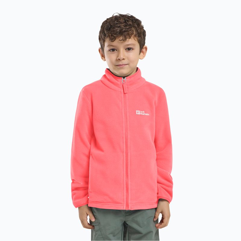 Gyermek polár pulóver Jack Wolfskin Taunus sunset coral 7