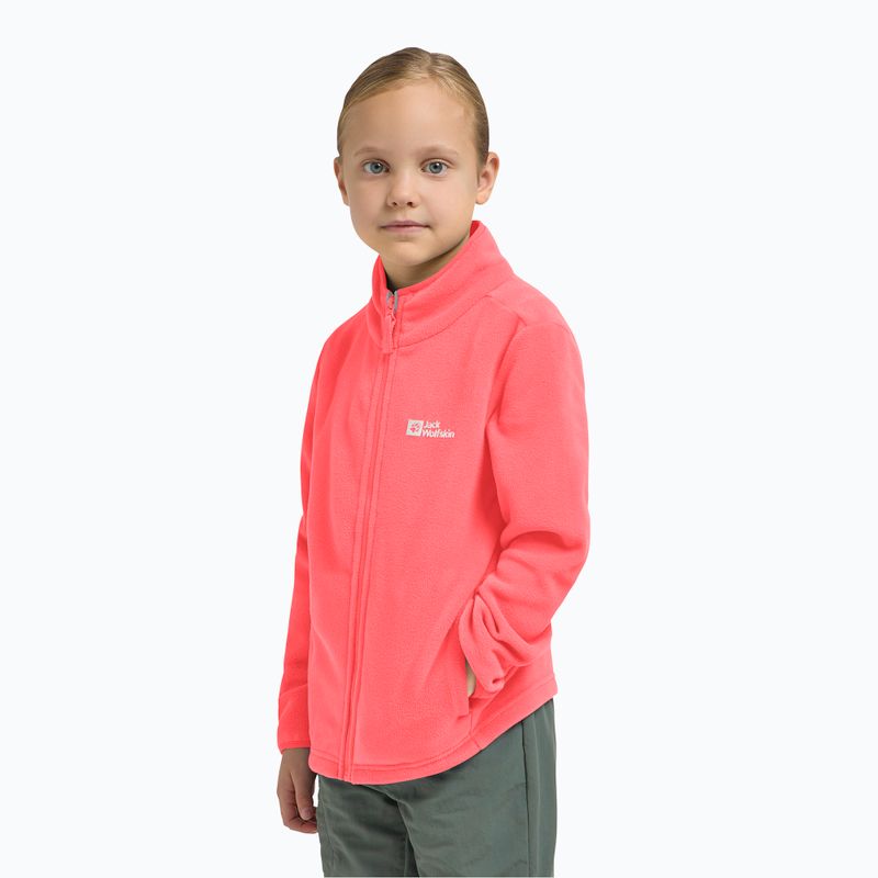 Gyermek polár pulóver Jack Wolfskin Taunus sunset coral 15