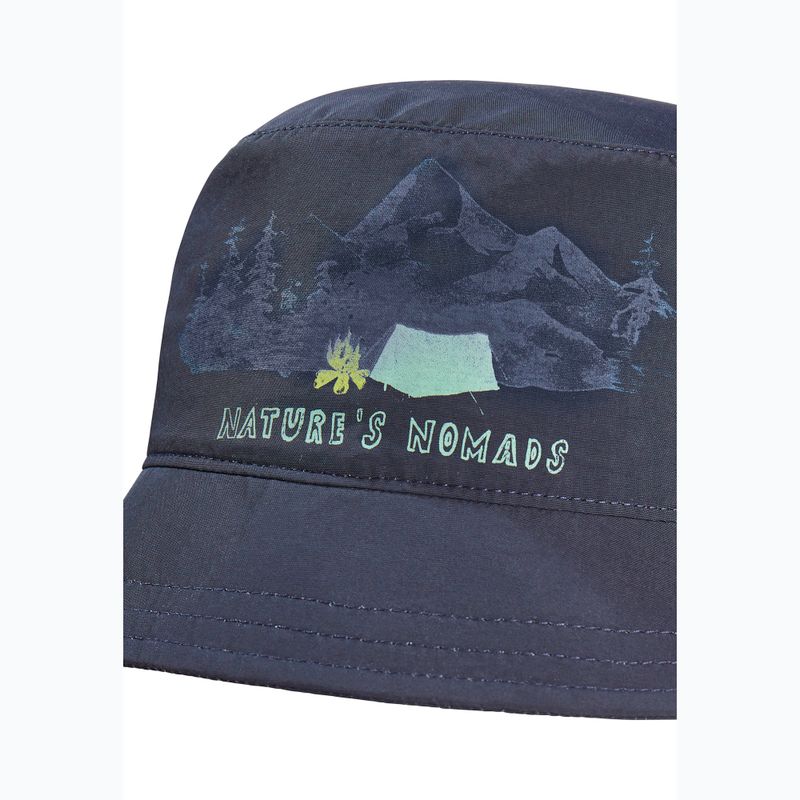 Jack Wolfskin Woods Bucket nyomtatott éjszakai kék gyermek sapka 2