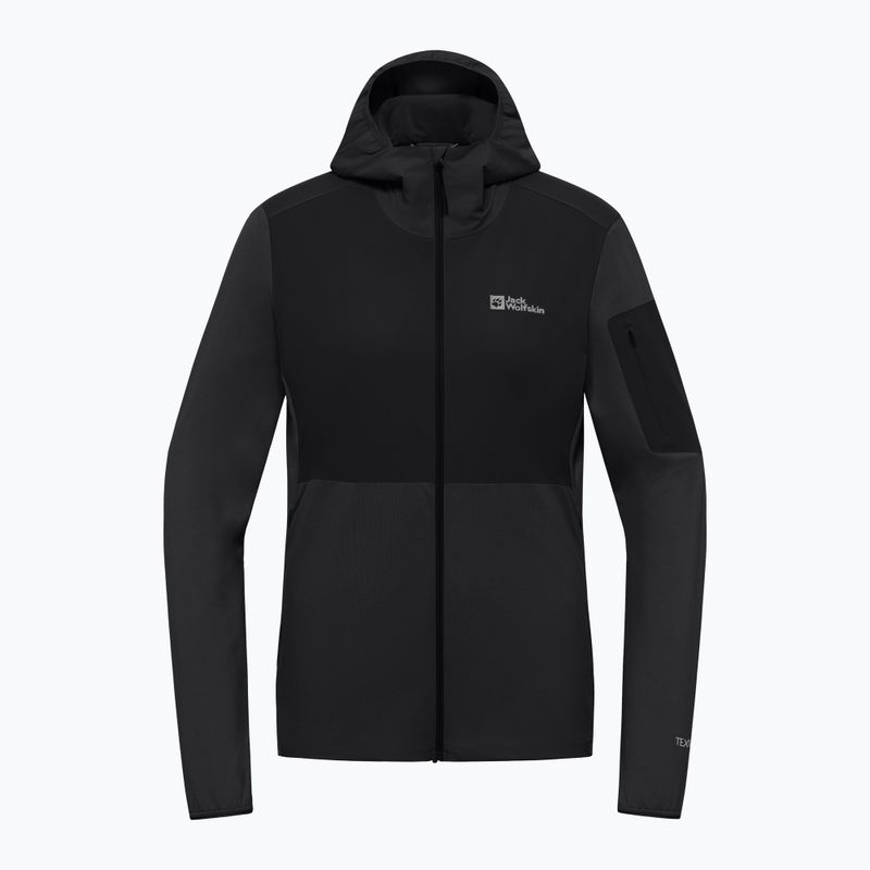 Jack Wolfskin női gyapjú Prelight Trail Hoody fekete 7