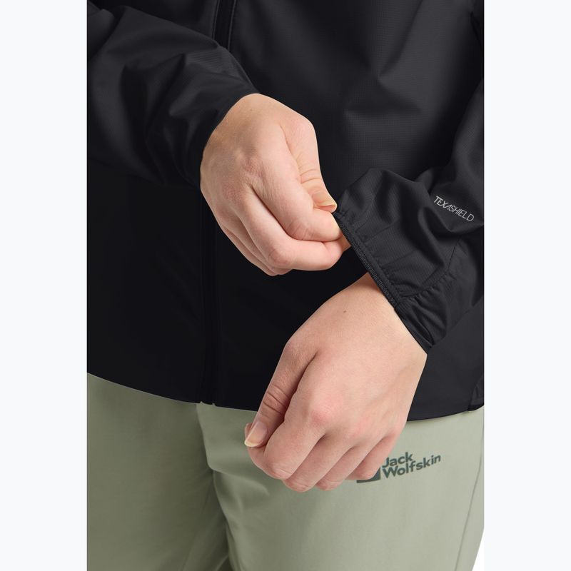 Jack Wolfskin női széldzseki Prelight Octa fekete 6