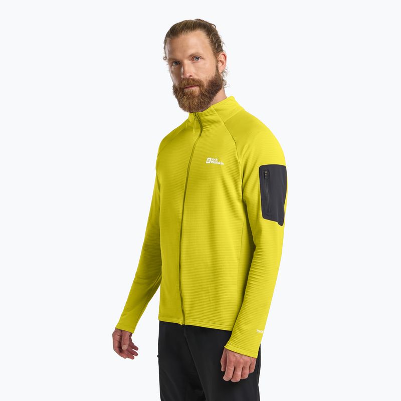 Jack Wolfskin Prelight Full Zip férfi trekking dzseki chartreuse