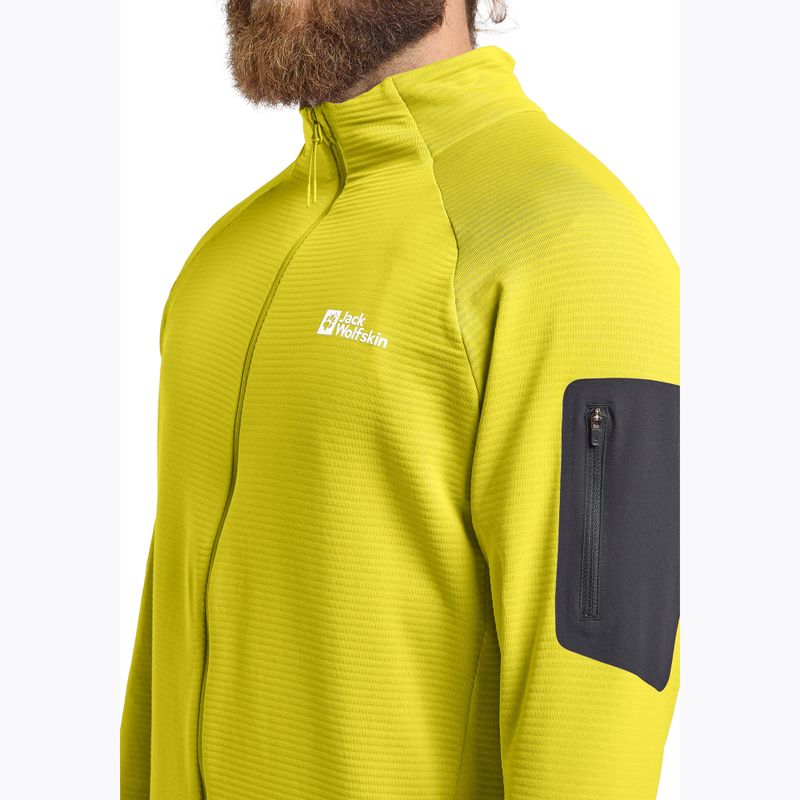 Jack Wolfskin Prelight Full Zip férfi trekking dzseki chartreuse 4