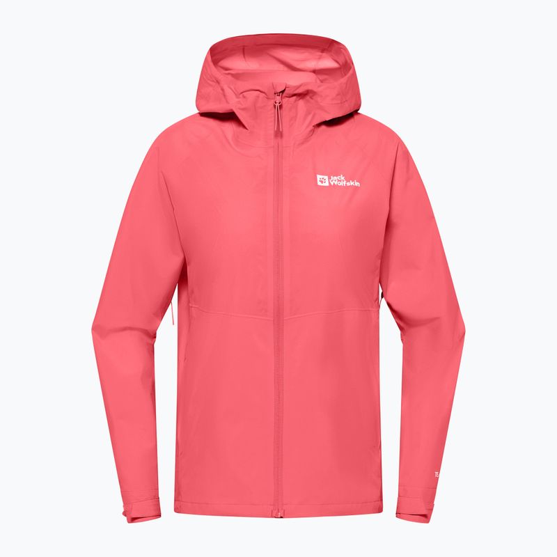 Jack Wolfskin Prelight 2.5L LT női esőkabát naplemente korall színben 7