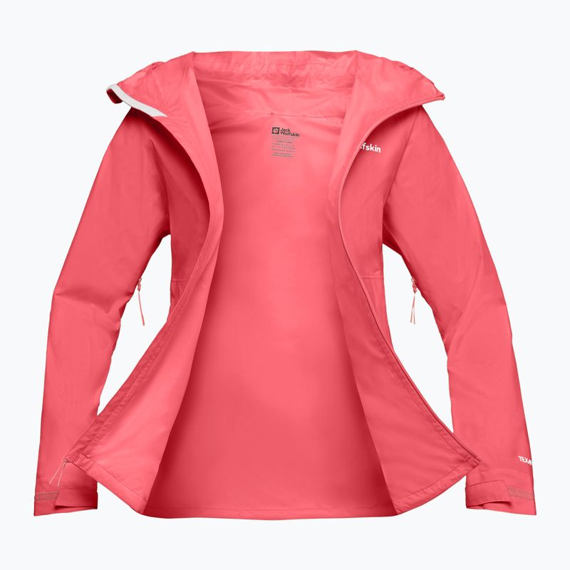 Jack Wolfskin Prelight 2.5L LT női esőkabát naplemente korall színben 10
