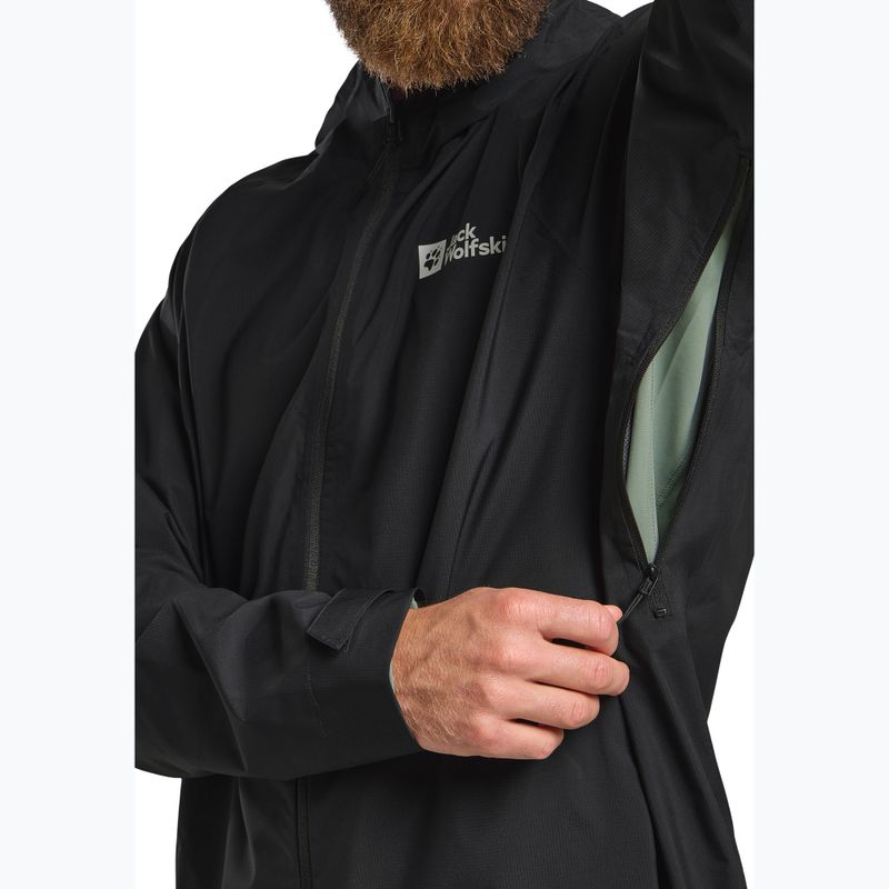 Jack Wolfskin Prelight 2.5L LT férfi esőkabát fekete 6