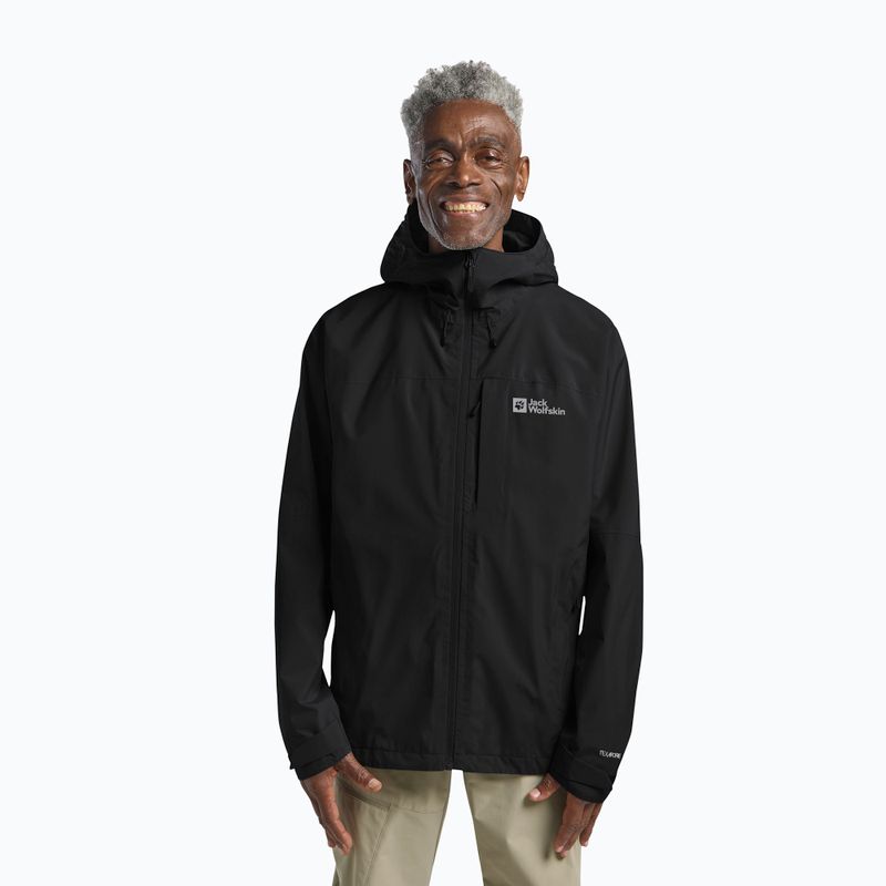 Férfi esőkabát Jack Wolfskin Tempest 2l fekete