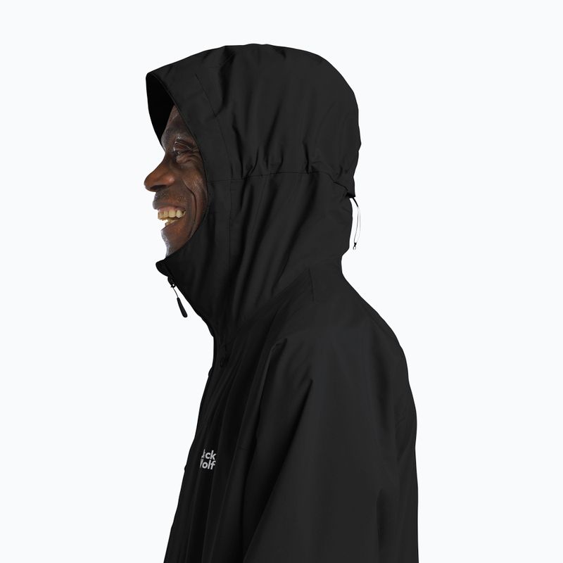 Férfi esőkabát Jack Wolfskin Tempest 2l fekete 4