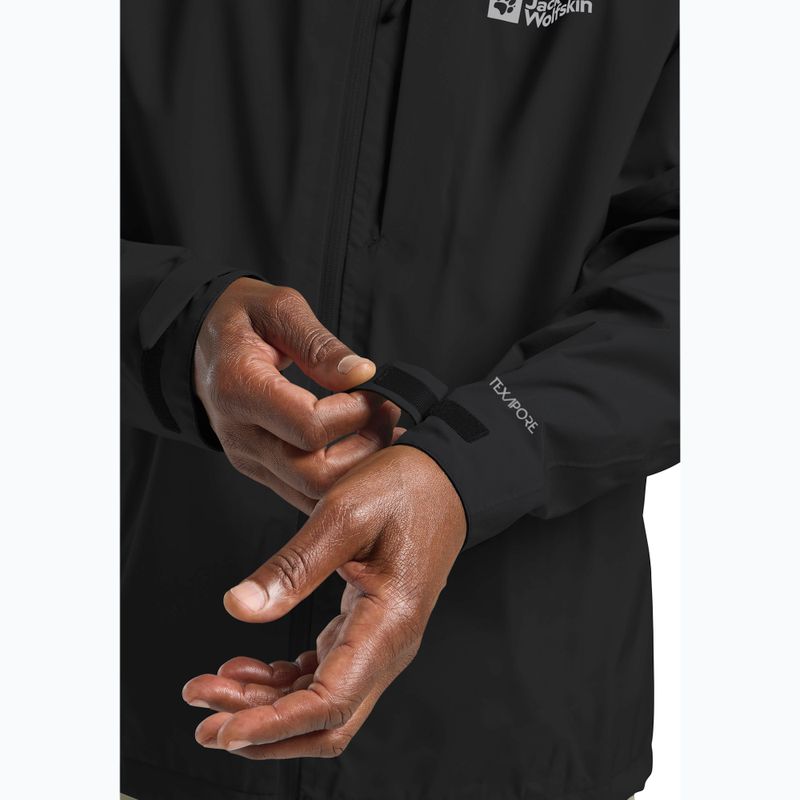 Férfi esőkabát Jack Wolfskin Tempest 2l fekete 6