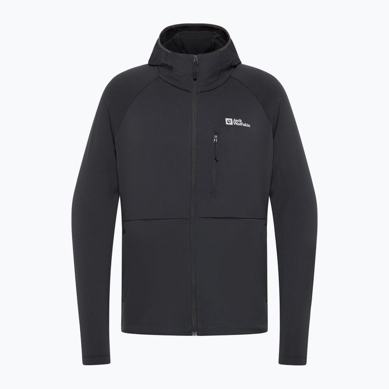 Férfi Jack Wolfskin Kolbenberg kapucnis, teljes cipzáras fantom fleece pulóver 8