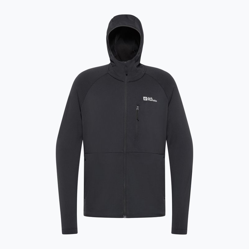 Férfi Jack Wolfskin Kolbenberg kapucnis, teljes cipzáras fantom fleece pulóver 9