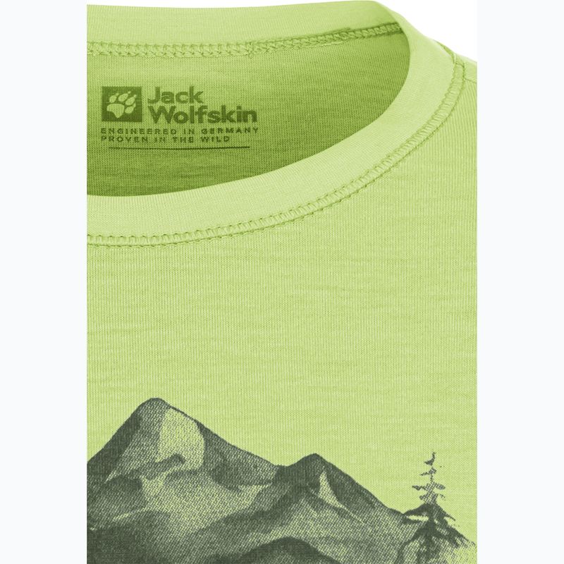 Jack Wolfskin Gyermek Hiking Graphic póló menő matcha nyomtatással 7