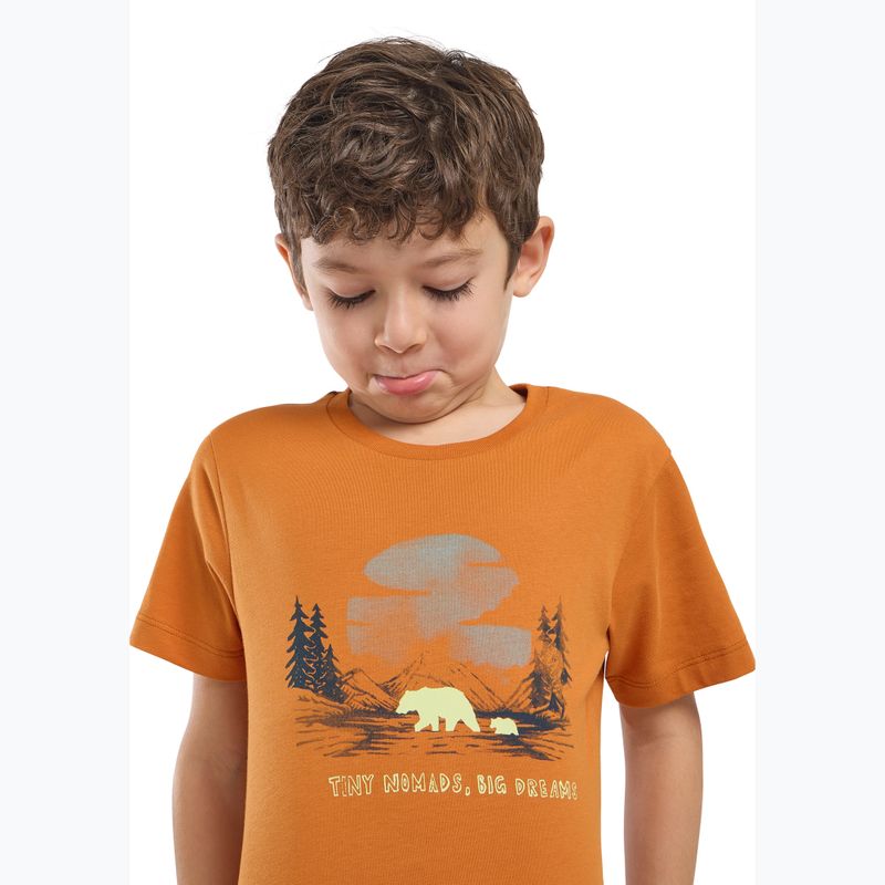 Jack Wolfskin gyerek póló Graphic Cotton T print soft amber 4
