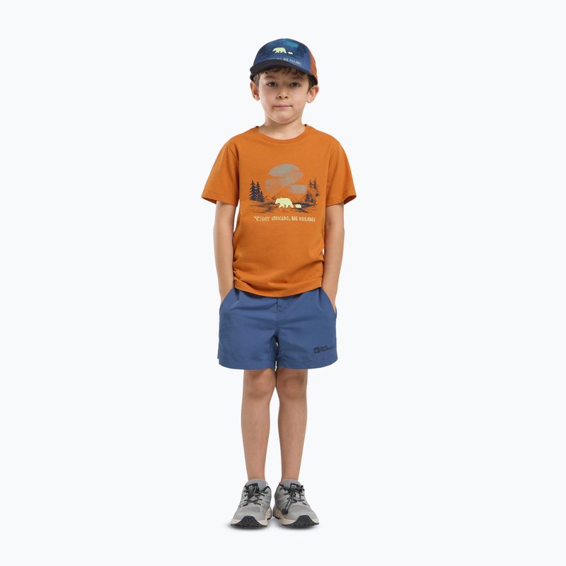 Jack Wolfskin gyerek póló Graphic Cotton T print soft amber 2
