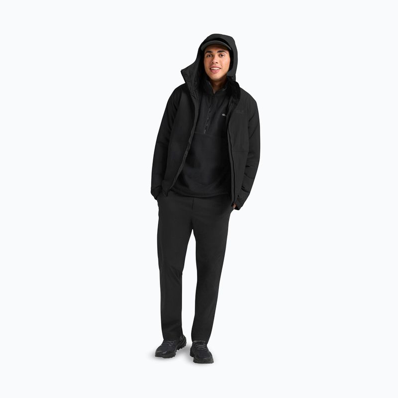 Férfi esőkabát Jack Wolfskin Pamir fekete 2