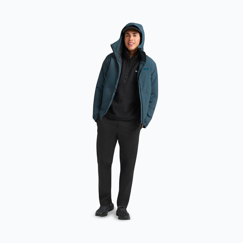 Férfi esőkabát Jack Wolfskin Pamir alumíniumkék 2