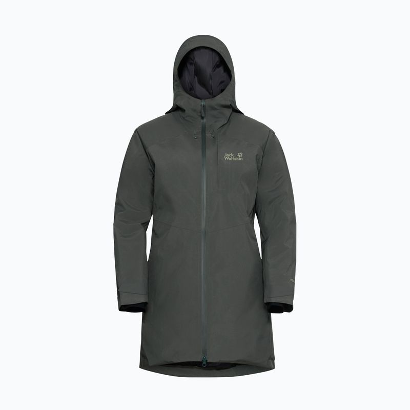 Női esőkabát Jack Wolfskin Icecape 2L Down Ins Rds pala zöld 7