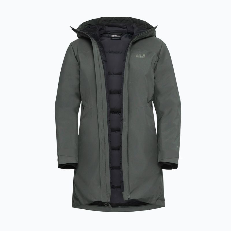 Női esőkabát Jack Wolfskin Icecape 2L Down Ins Rds pala zöld 9