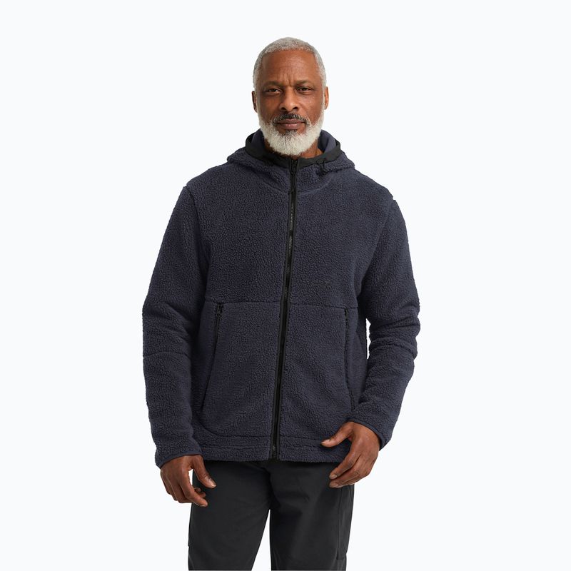 Férfi túrapulóver Jack Wolfskin Stone Lite kapucnis sötétkék