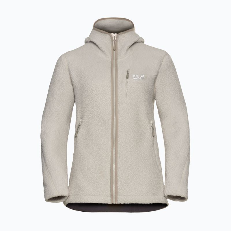 Női polár pulóver Jack Wolfskin Cradle Mountain Pile Full Zip világos homok 7