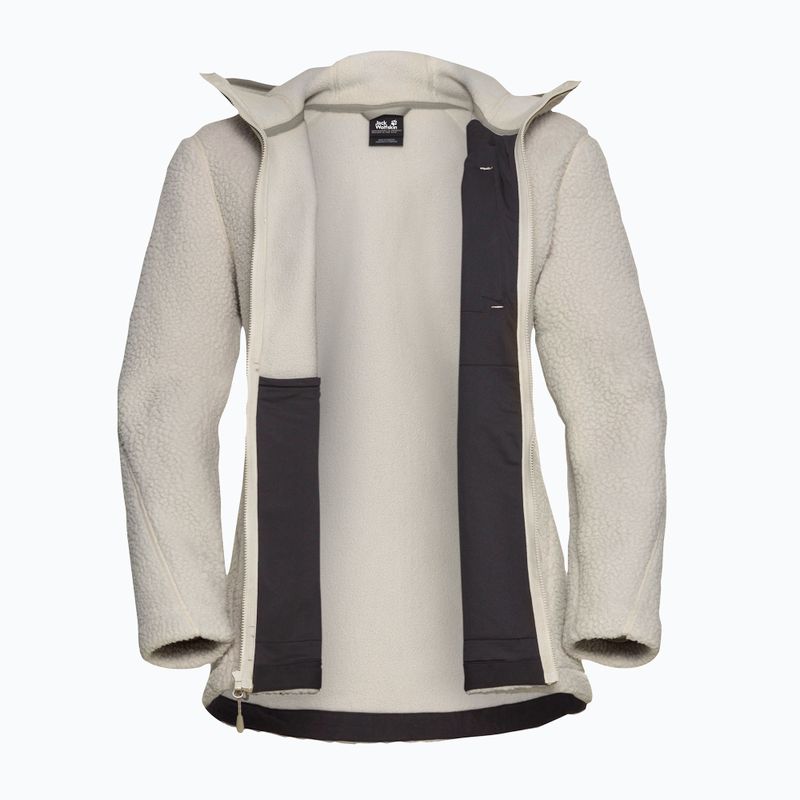 Női polár pulóver Jack Wolfskin Cradle Mountain Pile Full Zip világos homok 9