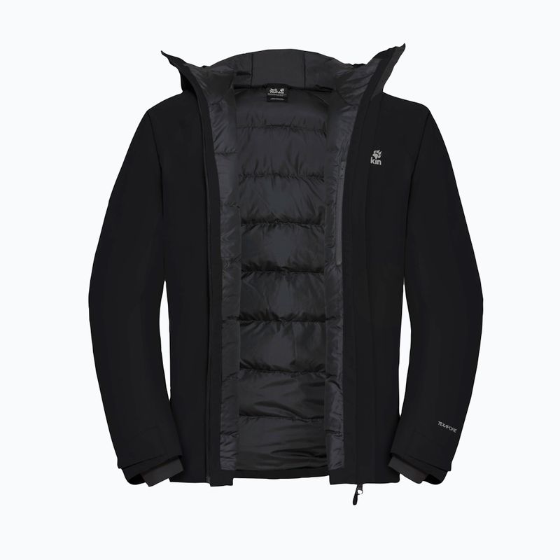 Férfi esőkabát Jack Wolfskin Icecape 2L Down Ins Rds fekete 9