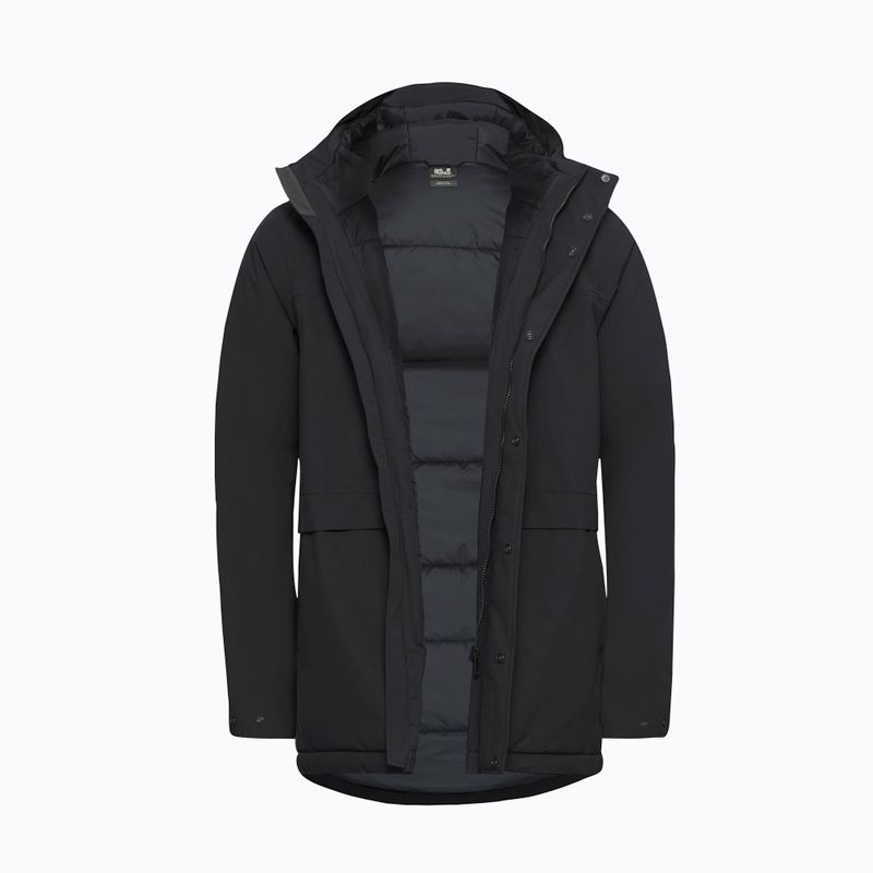 Férfi bélelt kabát Jack Wolfskin Cold Camp Coat black 9