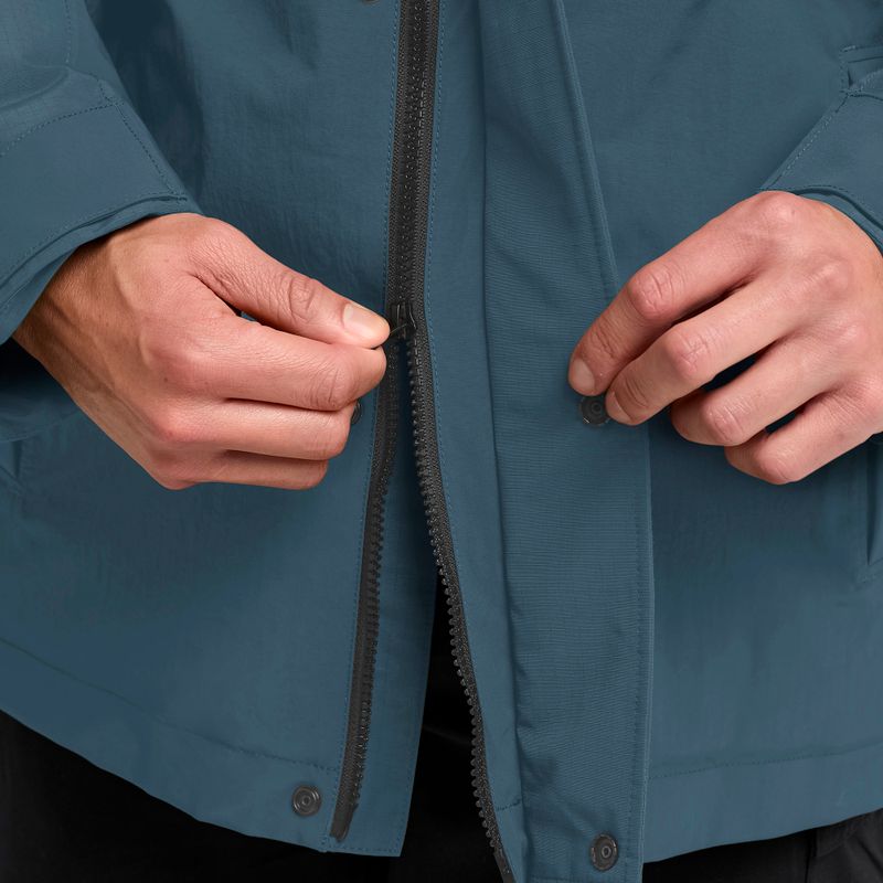 Férfi bélelt dzseki Jack Wolfskin Glacier Shield aluminium kék 5