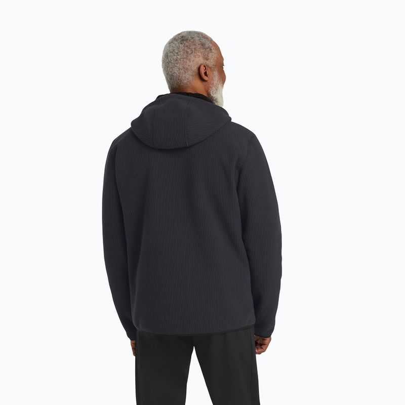 Férfi túrapulóver Jack Wolfskin Lake Ridge kapucnis fekete 3
