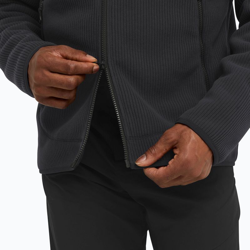 Férfi túrapulóver Jack Wolfskin Lake Ridge kapucnis fekete 6