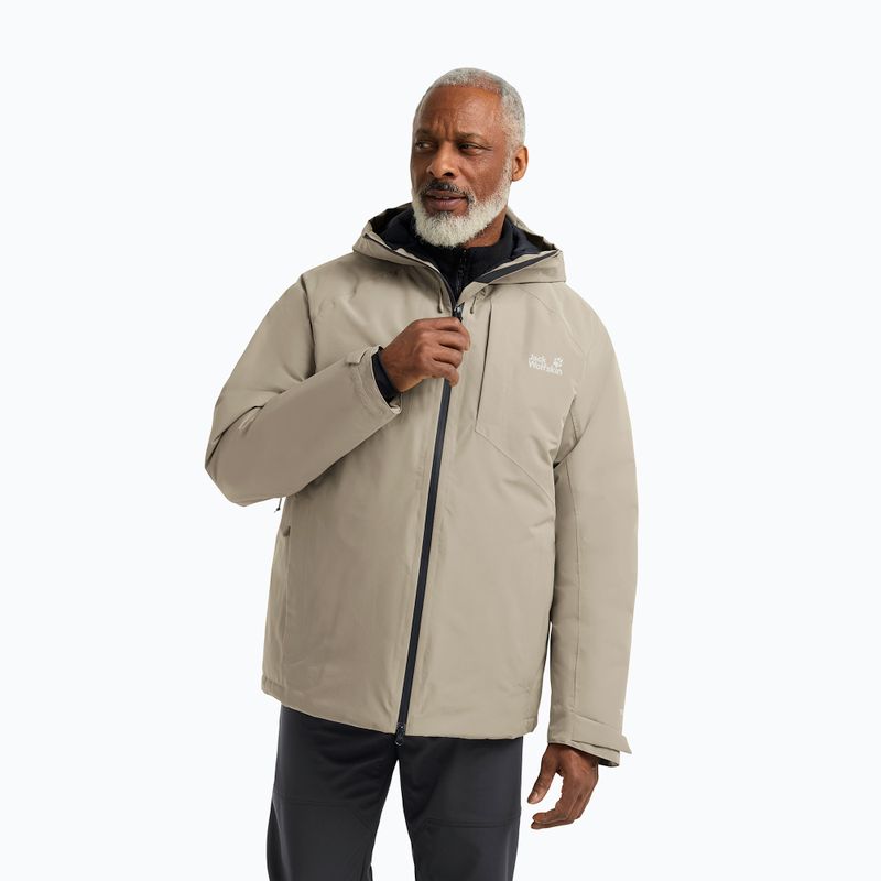 Férfi esőkabát Jack Wolfskin Icecape 2L Down Ins Rds lenvászon