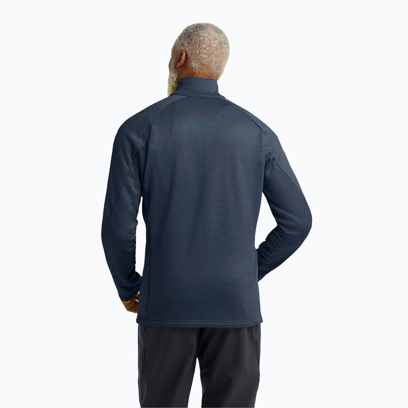 Férfi túrapulóver Jack Wolfskin Peak District Full Zip midnight sky 3
