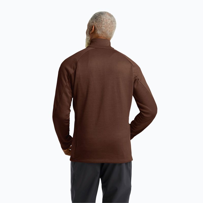 Férfi túrapulóver Jack Wolfskin Peak District Full Ziphot choc 3