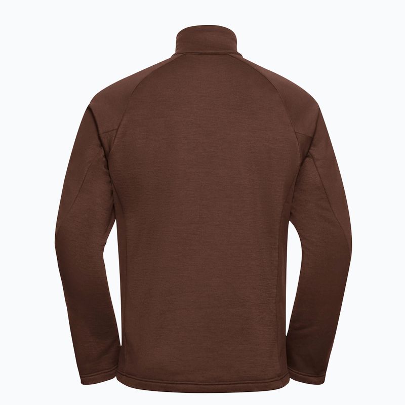 Férfi túrapulóver Jack Wolfskin Peak District Full Ziphot choc 8