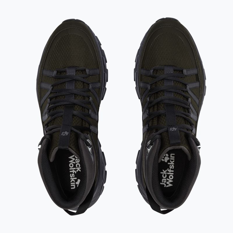 Férfi túracipő Jack Wolfskin Wild Hike Texapore Mid obsidian moss 3