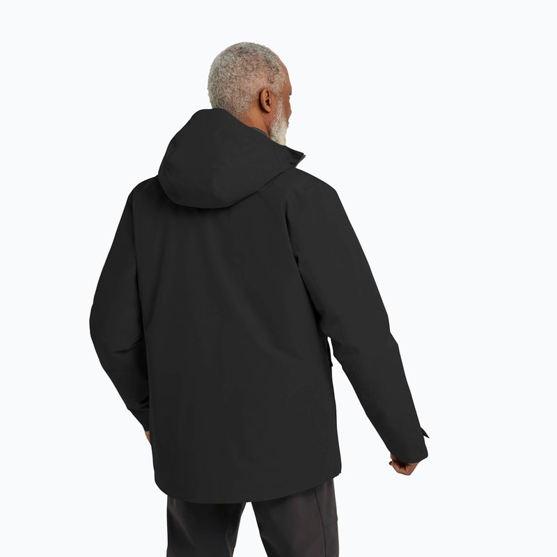 Férfi 3 az 1-ben dzseki Jack Wolfskin Icecape 3In1 Down Rds fekete 3