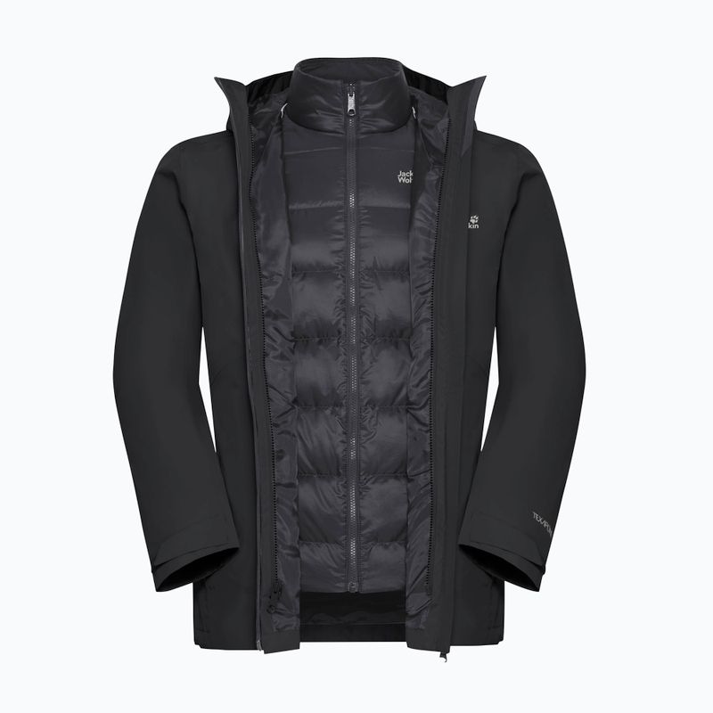 Férfi 3 az 1-ben dzseki Jack Wolfskin Icecape 3In1 Down Rds fekete 12
